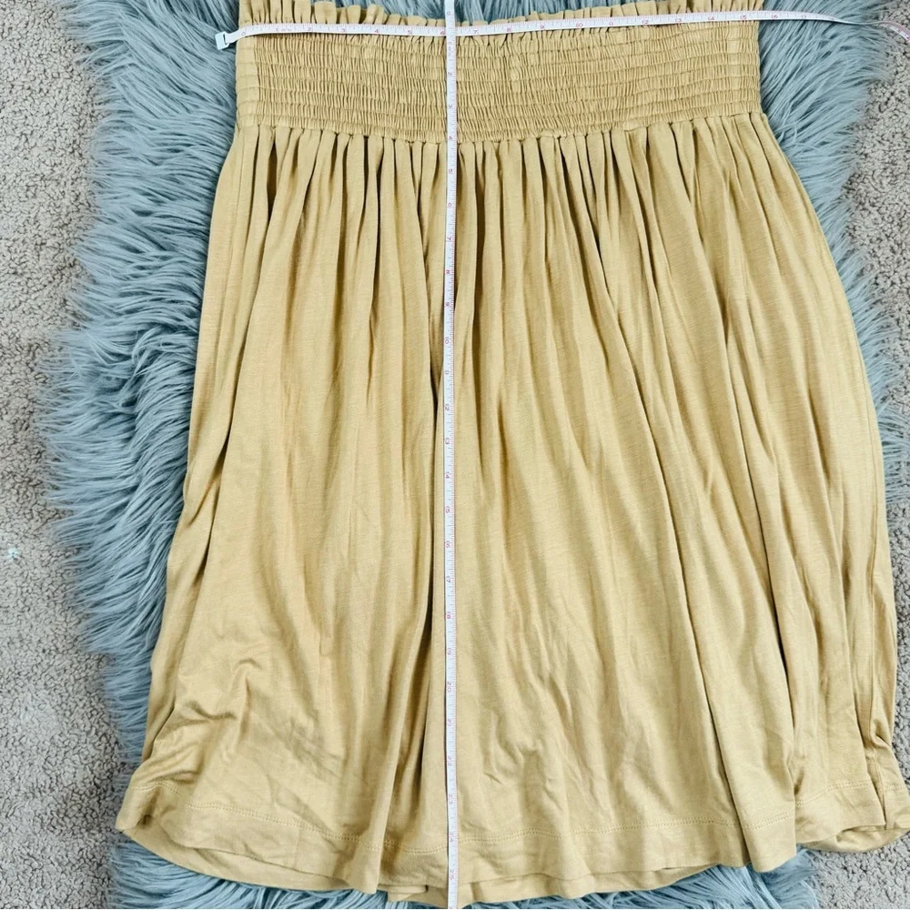 Tan - caramel Kate Quinn smocked waistband women’s skirt